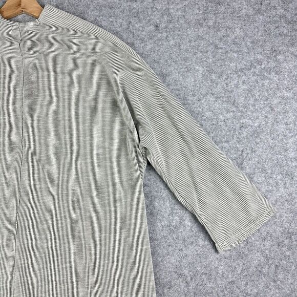 Anthropologie Donni Cardigan Sweater Duster Gray Striped OSFA One Size S M L XL - Picture 11 of 15